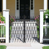 VEVOR Double Folding Security Gate, Lockable Scissor Gate with 360° Swivel Casters, Outdoor Barricade Steel Retractable Gates, for Entry Security, Garage, Warehouse & Pool, 125.98 x 63.19 in (W x H)