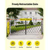 VEVOR Double Folding Security Gate, Lockable Scissor Gate with 360° Swivel Casters, Outdoor Barricade Steel Retractable Gates, for Entry Security, Garage, Warehouse & Pool, 145.67 x 63.19 in (W x H)