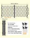 Size diagram and included accessories overview