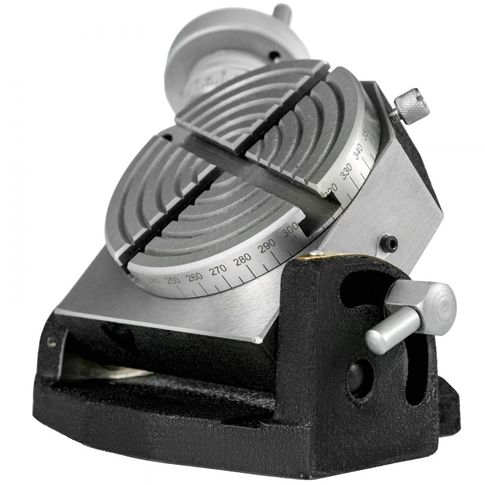 VEVOR Rotary Table 4inch/100mm Horizontal Vertical Rotary Table 4-Slot Rotary Table for Milling Machine MT-2 Rotary Table for Milling 360 Degrees Precision Rotary Table