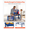VEVOR Kids Workbench, 56 pcs, Kids Tool Bench with Realistic Tools and Electric Drill, Pretend Play Construction Workbench Toys for Toddlers, Toddler Work Bench Learning Gift for Boys & Girls Age 3+
