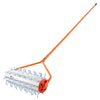 VEVOR Lake Weed Roller, 12 ft Lake & Pond Weed Removal Tool, Muck Razer Aquatic & Sludge Tiller, Rid Roots and Muck Buildup, 9 Preassembled Galvanized Iron Blades, 3 Aluminum Handles, Easy Assembly