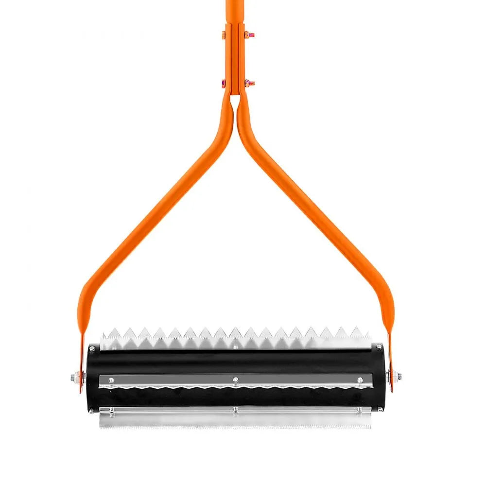 VEVOR Lake Weed Roller, 14.1 ft Stainless Steel Lake & Pond Weed Removal Tool, Muck Razer Aquatic & Sludge Tiller, Rid Roots and Muck Buildup, 6 Preassembled Stainless Steel Blades, 4 Aluminum Handles