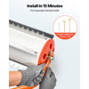 VEVOR Lake Weed Roller, 18 ft Lake & Pond Weed Removal Tool, Muck Razer Aquatic & Sludge Tiller, Rid Roots and Muck Buildup, 6 Preassembled Stainless Steel Blades, 5 Aluminum Handles, Easy Assembly