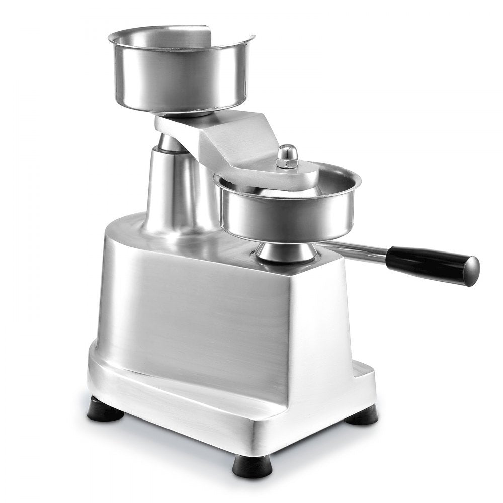 VEVOR Commercial Burger Patty Maker, 130mm/5inch Hamburger Beef Patty Maker, Heavy Duty Food-Grade Stainless Steel Bowl Burger Press Machine, Kitchen Meat Forming Processor with 1000 Pcs Patty Papers