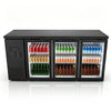 VEVOR Back Bar Cooler, 19.6 Cu. Ft Counter Height Beverage Refrigerator, Commercial Bar Display Fridge w/ 3 Glass Doors, LED Lighting, Fan Cooling Beer Wine Cooler for Pub, Merchandiser, Store