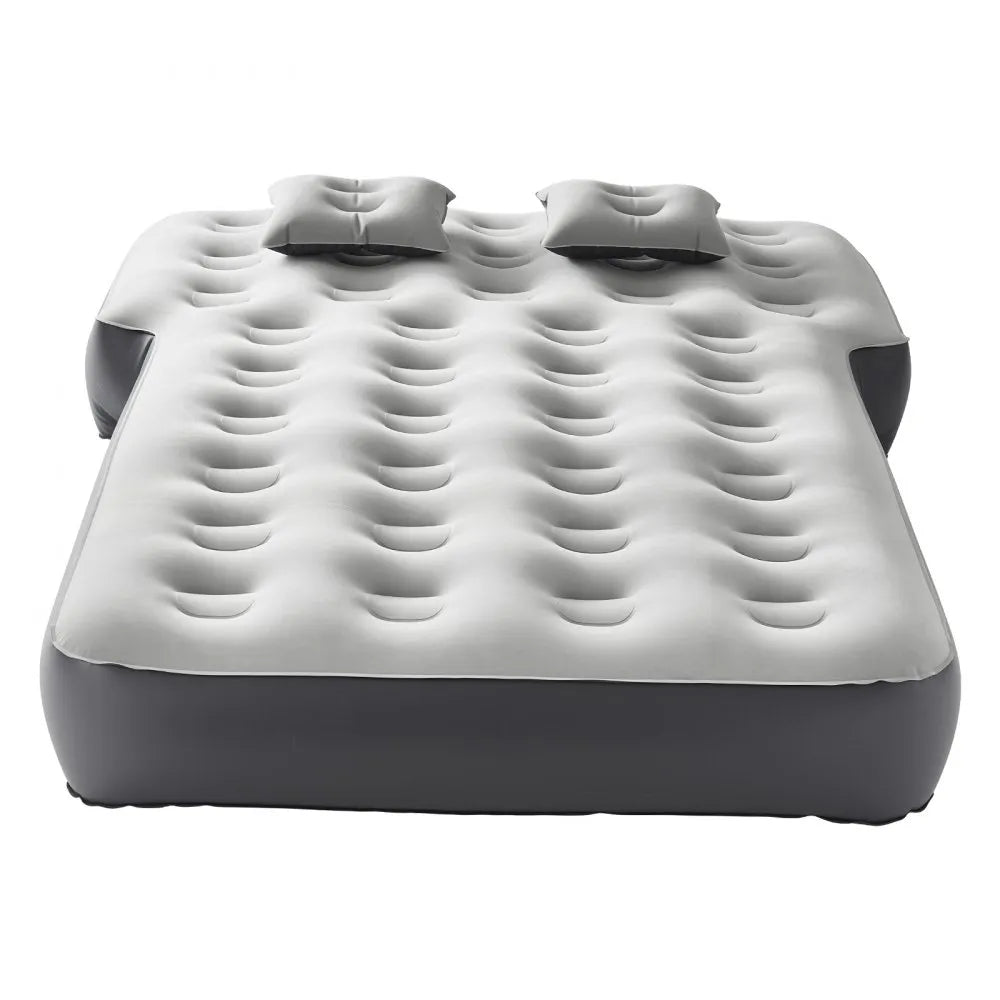 VEVOR Car Air Mattress, Fits Toyota 4runner, Jeep Wrangler, Inflatable Car Camping Mattress, Flocking Thickened Blow Up Travel Beds, Durable Portable Sleeping Pad with Built in Pump, 2 Pillows, Gray