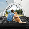 VEVOR Car Air Mattress, Inflatable Car Camping Mattress, Flocking Thickened Travel Beds, Durable Portable Sleeping Pad with Air Pump, 2 Pillows, Nozzle, Carry Bag, Fits Most SUV MPV Sedan, Black