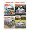 VEVOR Car Air Mattress, Inflatable Car Camping Mattress, Flocking Thickened Travel Beds, Comfortable and Durable Portable Sleeping Pad with Air Pump, Nozzle, Carry Bag, Fits Most SUV MPV Sedan, Gray