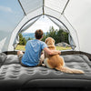 VEVOR Car Air Mattress, Inflatable Car Camping Mattress, Flocking Thickened Travel Beds, Comfortable and Durable Portable Sleeping Pad with Air Pump, Nozzle, Carry Bag, Fits Most SUV MPV Sedan, Gray