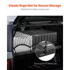VEVOR Rear Trunk Cargo Rack, for 2021-2026 Ford Bronco 4 Door Hardtops (Exclude Bronco Sport), 300 lbs Capacity, Carbon Steel Basket Tray Interior Storage Luggage Carrier with Net, Back Shelf Stand Organizer for Camping Trip Gear, Black