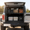 VEVOR Rear Trunk Cargo Rack, for 2021-2026 Ford Bronco 4 Door Hardtops (Exclude Bronco Sport), 300 lbs Capacity, Carbon Steel Basket Tray Interior Storage Luggage Carrier with Net, Back Shelf Stand Organizer for Camping Trip Gear, Black