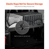 VEVOR Rear Trunk Cargo Rack, for 2018-2024 Jeep Wrangler JLU Sky One-Touch Power Top 4-Door Hardtops, 300 lbs, Carbon Steel Basket Tray Interior Storage Luggage Carrier with Net, Shelf Stand Organizer for Camping