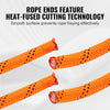 VEVOR Double Braided Polyester Rope, 3/4 in x 220 ft, 24 Strands, 12700 LBS Breaking Strength Outdoor Rope, Arborist Rigging Rope for Rock Hiking Camping Swing Rappelling Rescue, Orange/Black
