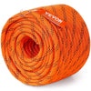 VEVOR Dual-Weave Polyester Cord, 3/8 inch by 120 feet, 48-Strand, 4000 Pound Tensile Strength, Multi-Use Rope for Arborist Activities, and Outdoor Adventures, Orange/Black