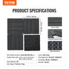 VEVOR Interlocking Deck Tiles, 36 Pack,11.6"x11.6" 36 sq. ft Plastic Waterproof Outdoor Flooring All Weather Use, Patio Floor Decking Covering Tiles for Porch Poolside Balcony Backyard, Dark Grey