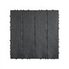 VEVOR Interlocking Deck Tiles, 36 Pack,11.6"x11.6" 36 sq. ft Plastic Waterproof Outdoor Flooring All Weather Use, Patio Floor Decking Covering Tiles for Porch Poolside Balcony Backyard, Dark Grey