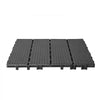 VEVOR Interlocking Deck Tiles, 36 Pack,11.6"x11.6" 36 sq. ft Plastic Waterproof Outdoor Flooring All Weather Use, Patio Floor Decking Covering Tiles for Porch Poolside Balcony Backyard, Dark Grey