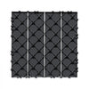 VEVOR Interlocking Deck Tiles, 36 Pack,11.6"x11.6" 36 sq. ft Plastic Waterproof Outdoor Flooring All Weather Use, Patio Floor Decking Covering Tiles for Porch Poolside Balcony Backyard, Dark Grey