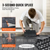 VEVOR Interlocking Deck Tiles, 10 Pack,12"x12" 10 sq. ft Plastic Waterproof Outdoor Flooring All Weather Use, Patio Floor Decking Covering Tiles for Porch Poolside Balcony Backyard, Dark Grey