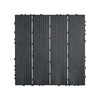 VEVOR Interlocking Deck Tiles, 10 Pack,12"x12" 10 sq. ft Plastic Waterproof Outdoor Flooring All Weather Use, Patio Floor Decking Covering Tiles for Porch Poolside Balcony Backyard, Dark Grey