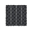 VEVOR Interlocking Deck Tiles, 10 Pack,12"x12" 10 sq. ft Plastic Waterproof Outdoor Flooring All Weather Use, Patio Floor Decking Covering Tiles for Porch Poolside Balcony Backyard, Dark Grey