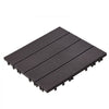 VEVOR Interlocking Deck Tiles, 10 Pack,12"x12" 10 sq. ft Plastic Waterproof Outdoor Flooring All Weather Use, Patio Floor Decking Covering Tiles for Porch Poolside Balcony Backyard, Dark Brown