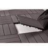 VEVOR Interlocking Deck Tiles, 10 Pack,12"x12" 10 sq. ft Plastic Waterproof Outdoor Flooring All Weather Use, Patio Floor Decking Covering Tiles for Porch Poolside Balcony Backyard, Dark Brown