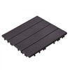 VEVOR Interlocking Deck Tiles, 36 Pack,11.6"x11.6" 36 sq. ft Plastic Waterproof Outdoor Flooring All Weather Use, Patio Floor Decking Covering Tiles for Porch Poolside Balcony Backyard, Dark Brown
