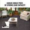 VEVOR Interlocking Deck Tiles, 54 Pack,12"x12" 54 sq. ft Plastic Waterproof Outdoor Flooring All Weather Use, Patio Floor Decking Covering Tiles for Porch Poolside Balcony Backyard, Dark Brown