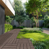 VEVOR Interlocking Deck Tiles Plastic Wood, 27 Pack,12"x12" 27 sq. ft Waterproof Outdoor Flooring All Weather Use, Patio Floor Decking Covering Tiles for Porch Poolside Balcony Backyard, Dark Brown