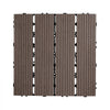 VEVOR Interlocking Deck Tiles Plastic Wood, 27 Pack,12"x12" 27 sq. ft Waterproof Outdoor Flooring All Weather Use, Patio Floor Decking Covering Tiles for Porch Poolside Balcony Backyard, Dark Brown
