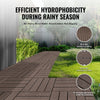 VEVOR Interlocking Deck Tiles Plastic Wood, 10 Pack,12"x12" 10 sq. ft Waterproof Outdoor Flooring All Weather Use, Patio Floor Decking Covering Tiles for Porch Poolside Balcony Backyard, Dark Brown