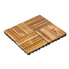 VEVOR Interlocking Deck Tiles Solid Wood, 10 Pack,12"x12" Waterproof Camphor Pine Wood Flooring All Weather Use, Patio Floor Decking Covering Tiles for Porch Poolside Balcony Backyard, (Wooden)