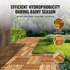 VEVOR Interlocking Deck Tiles Solid Wood, 27 Pack,12"x12" Waterproof Camphor Pine Wood Flooring All Weather Use, Patio Floor Decking Covering Tiles for Porch Poolside Balcony Backyard, (Wooden)