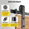 VEVOR Sliding Barn Door Hardware Kit, 9FT Barn Door Kit, 330LBS Load-Bearing Double Barn Door Hardware Kit, Carbon Steel Barn Door Track, Darn Door for 1.37-1.77\" Thickness & 4.5FT Wide Door Panel