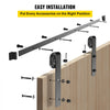VEVOR Sliding Barn Door Hardware Kit, 9FT Barn Door Kit, 330LBS Load-Bearing Double Barn Door Hardware Kit, Carbon Steel Barn Door Track, Darn Door for 1.37-1.77\" Thickness & 4.5FT Wide Door Panel