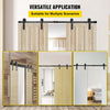 VEVOR Sliding Barn Door Hardware Kit, 10FT Barn Door Kit, 330LBS Load-Bearing Double Barn Door Hardware Kit, Carbon Steel Barn Door Track, Darn Door for 1.37-1.77\" Thickness & 5FT Wide Door Panel