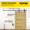 VEVOR Sliding Barn Door Hardware Kit, 10FT Barn Door Kit, 330LBS Load-Bearing Double Barn Door Hardware Kit, Carbon Steel Barn Door Track, Darn Door for 1.37-1.77\" Thickness & 5FT Wide Door Panel