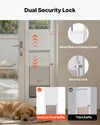 VEVOR Dog Door for Sliding Glass Door, 91 to 96 in Adjustable Height, Aluminum Alloy Frame with Metal Rotating Hinges, Lock Design, 10 1/4 x 16 1/4 in Flap, Sliding Glass Pet Door for Renters