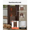 VEVOR Dog Door for Sliding Glass Door, 75 7/8 to 80 11/16 in Adjustable Height, Aluminum Alloy Frame with Rotating Hinges, Lock Design, 10 1/4 x 16 1/4 in Flap, Sliding Glass Pet Door for Renters