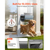 VEVOR Dog Door for Sliding Glass Door, 75 7/8" to 80 11/16" Adjustable Height, Aluminum Alloy Frame with 3-Layer Flap and Rotating Hinge, for Extra Large-Sized Dogs, Sliding Glass Pet Doors for Renter