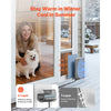 VEVOR Dog Door for Sliding Glass Door, 75 7/8" to 80 11/16" Adjustable Height, Aluminum Alloy Frame with Flap, Rotating Hinge, Lock Design, for Medium-Sized Dogs, Sliding Glass Pet Doors for Renters