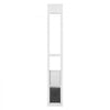 VEVOR Dog Door for Sliding Glass Door, 75 7/8" to 80 11/16" Adjustable Height, Aluminum Alloy Frame with Flap, Rotating Hinge, Lock Design, for Medium-Sized Dogs, Sliding Glass Pet Doors for Renters