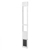 VEVOR Dog Door for Sliding Glass Door, 75 7/8" to 80 11/16" Adjustable Height, Aluminum Alloy Frame with Flap, Rotating Hinge, Lock Design, for Medium-Sized Dogs, Sliding Glass Pet Doors for Renters
