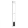 VEVOR Dog Door for Sliding Glass Door, 75 7/8" to 80 11/16" Adjustable Height, Aluminum Alloy Frame with Flap, Rotating Hinge, Lock Design, for Medium-Sized Dogs, Sliding Glass Pet Doors for Renters