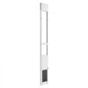 VEVOR Dog Door for Sliding Glass Door, 75 7/8" to 80 11/16" Adjustable Height, Aluminum Alloy Frame with Flap, Rotating Hinge, Lock Design, for Medium-Sized Dogs, Sliding Glass Pet Doors for Renters