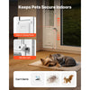 VEVOR Dog Door for Sliding Glass Door, 75 7/8" to 80 11/16" Adjustable Height, Aluminum Alloy Frame with Flap and Rotating Hinge, Lock Design, for Small-Sized Dogs, Sliding Glass Pet Doors for Renters