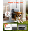 VEVOR Dog Door for Sliding Glass Door, 75 7/8" to 80 11/16" Adjustable Height, Aluminum Alloy Frame with Flap and Rotating Hinge, Lock Design, for Large-Sized Dogs, Sliding Glass Pet Doors for Renters