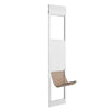 VEVOR Dog Door for Sliding Glass Door, 75 7/8"-80 11/16" Adjustable Height Doggy Door for Sliding Doors, Aluminum Frame Tempered Glass Pet Door with Hinge Structure Flap and Lock for Large-Sized Dogs